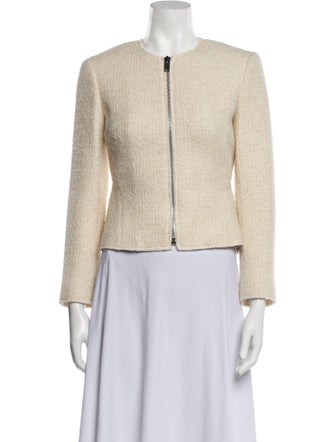 Theory Virgin Wool Tweed Pattern Evening Jacket