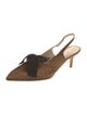 Theory Satin Bow Accents Slingback Pumps