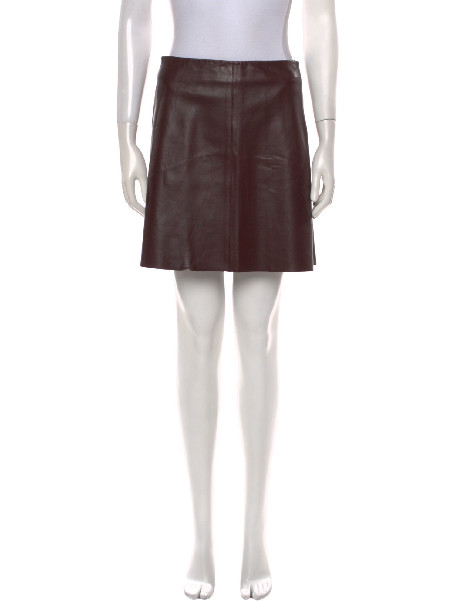 Theory Leather Trim Embellishment Mini Skirt