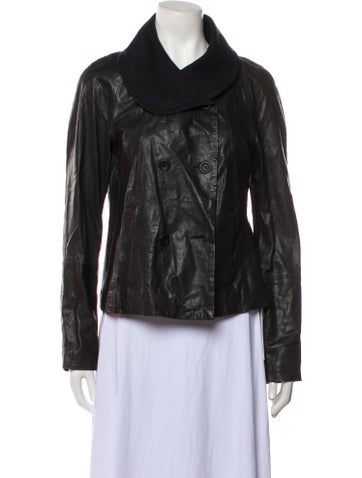 Theory Jackets Leather Biker Jacket S