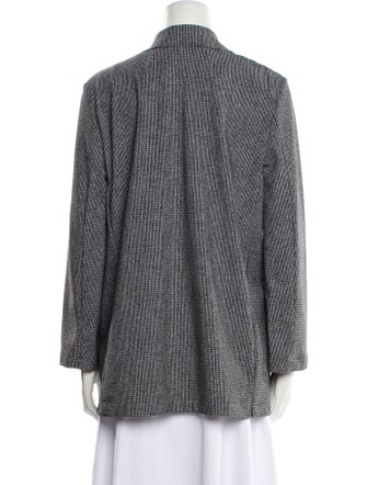 Theory Virgin Wool Plaid Print Blazer