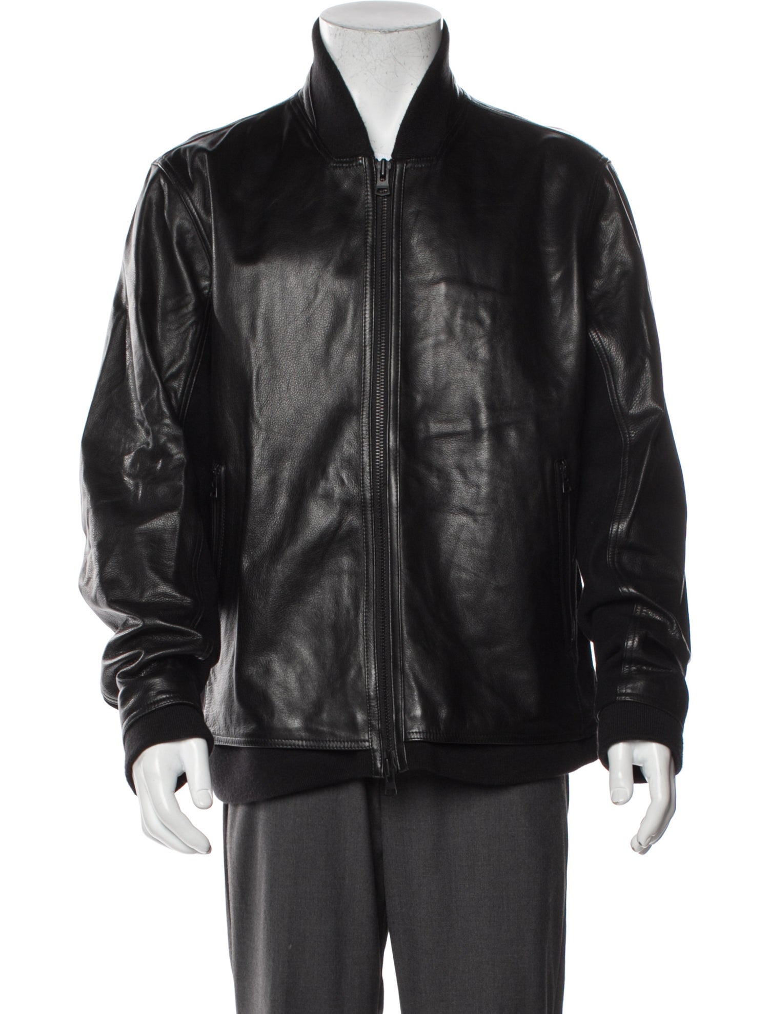 Theory Leather Bomber Jacket