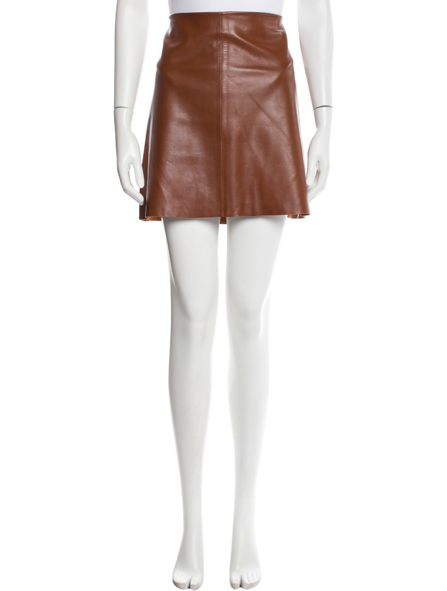 Theory Leather Mini Skirt