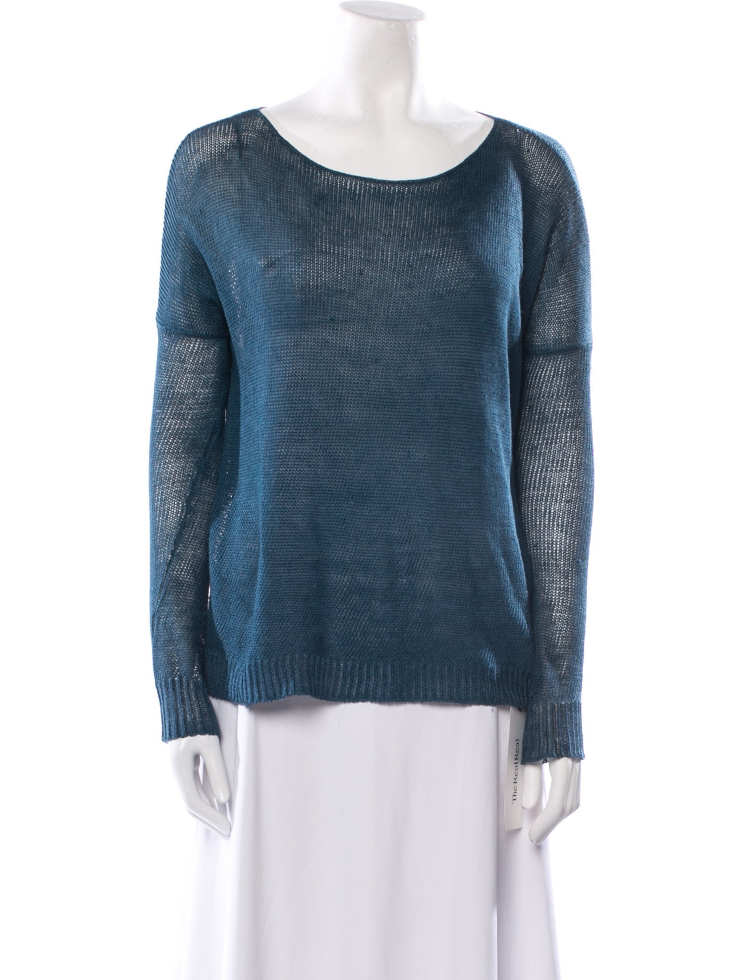 Theory Linen Scoop Neck Sweater