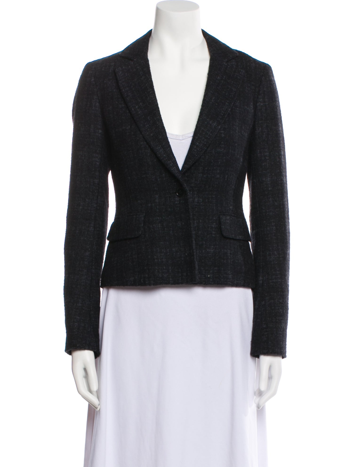 Theory Alpaca Plaid Print Blazer