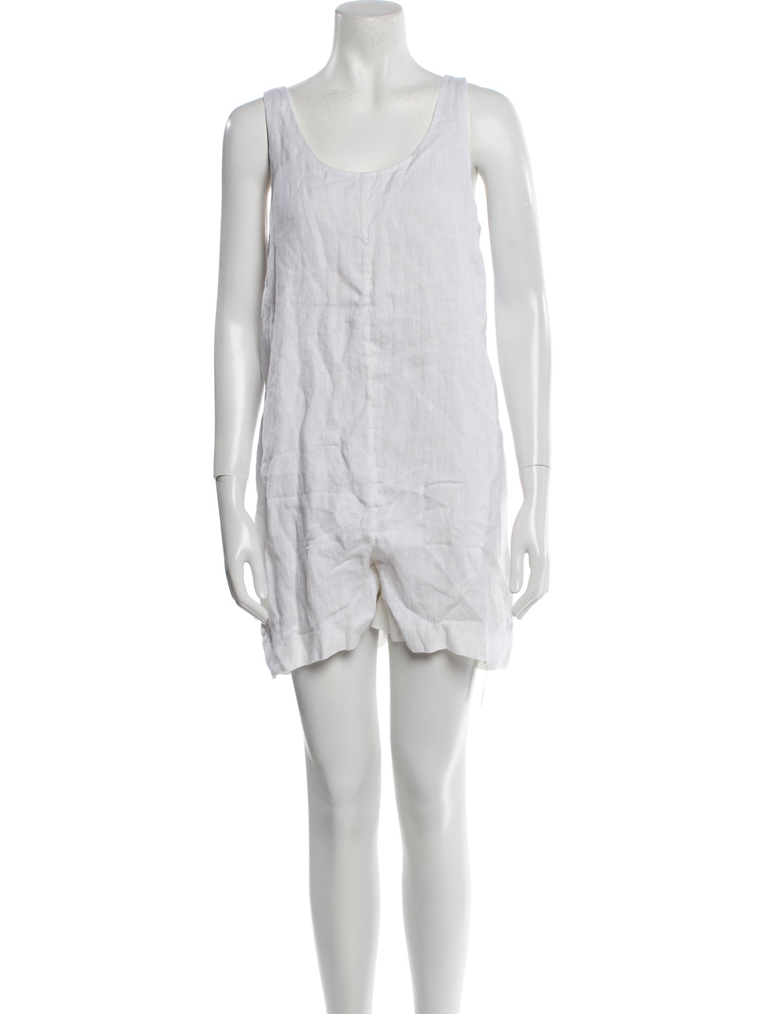 Theory Linen Scoop Neck Romper