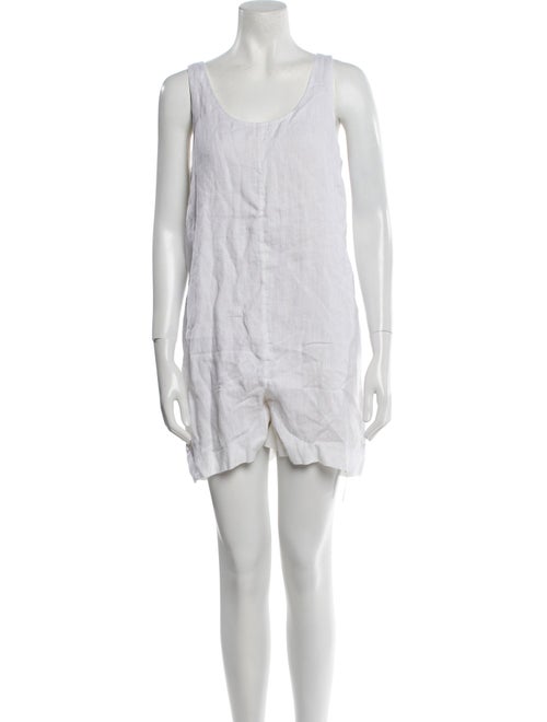 Theory Linen Scoop Neck Romper
