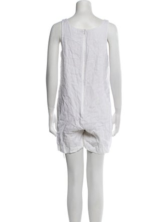 Theory Linen Scoop Neck Romper