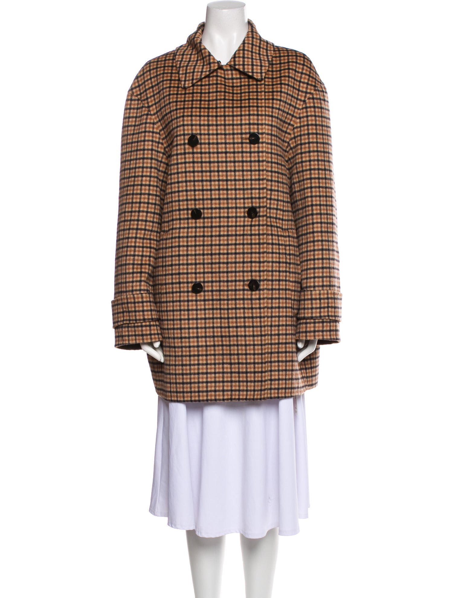 Theory Plaid Print Coat