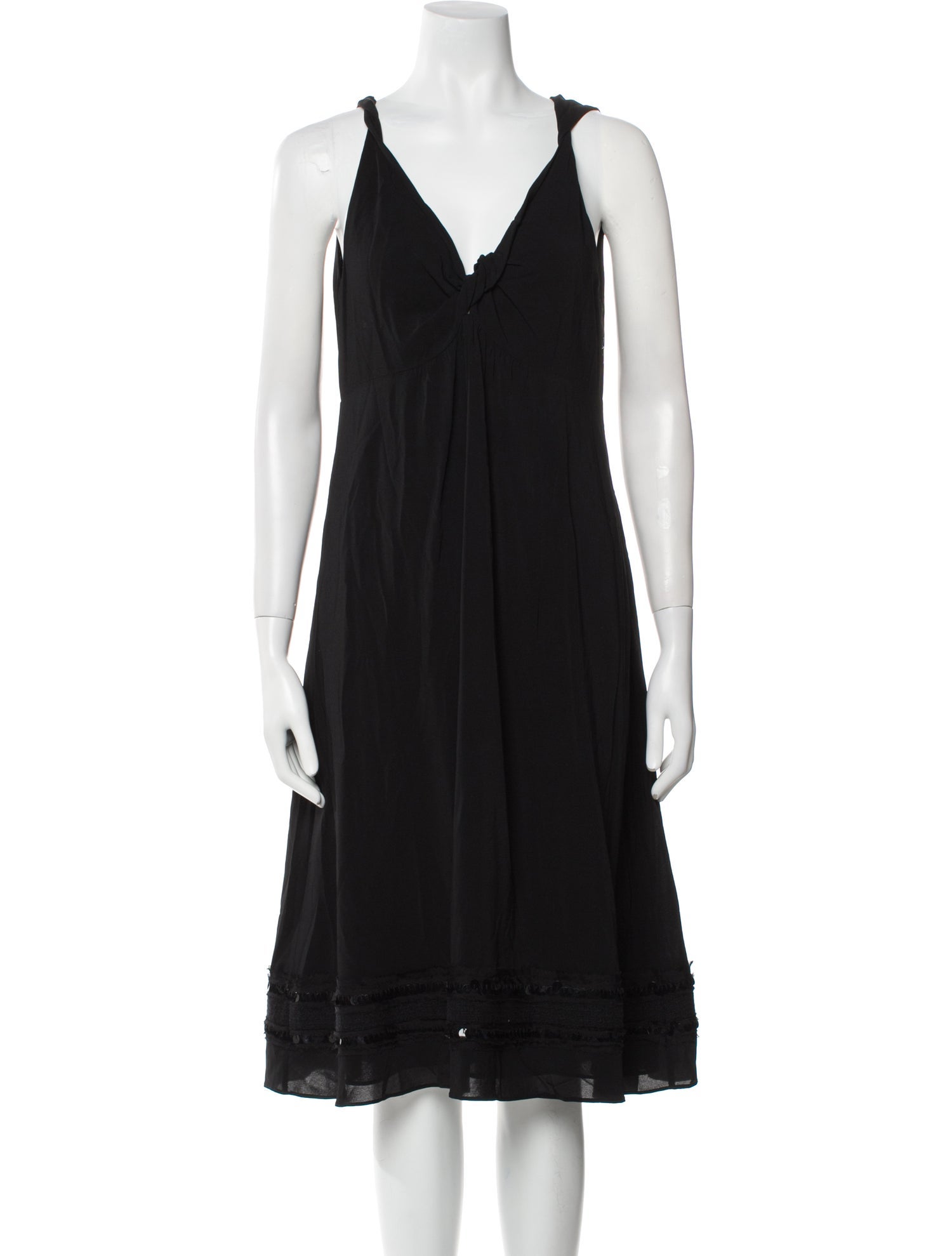 Theory V-Neck Midi Length Dress