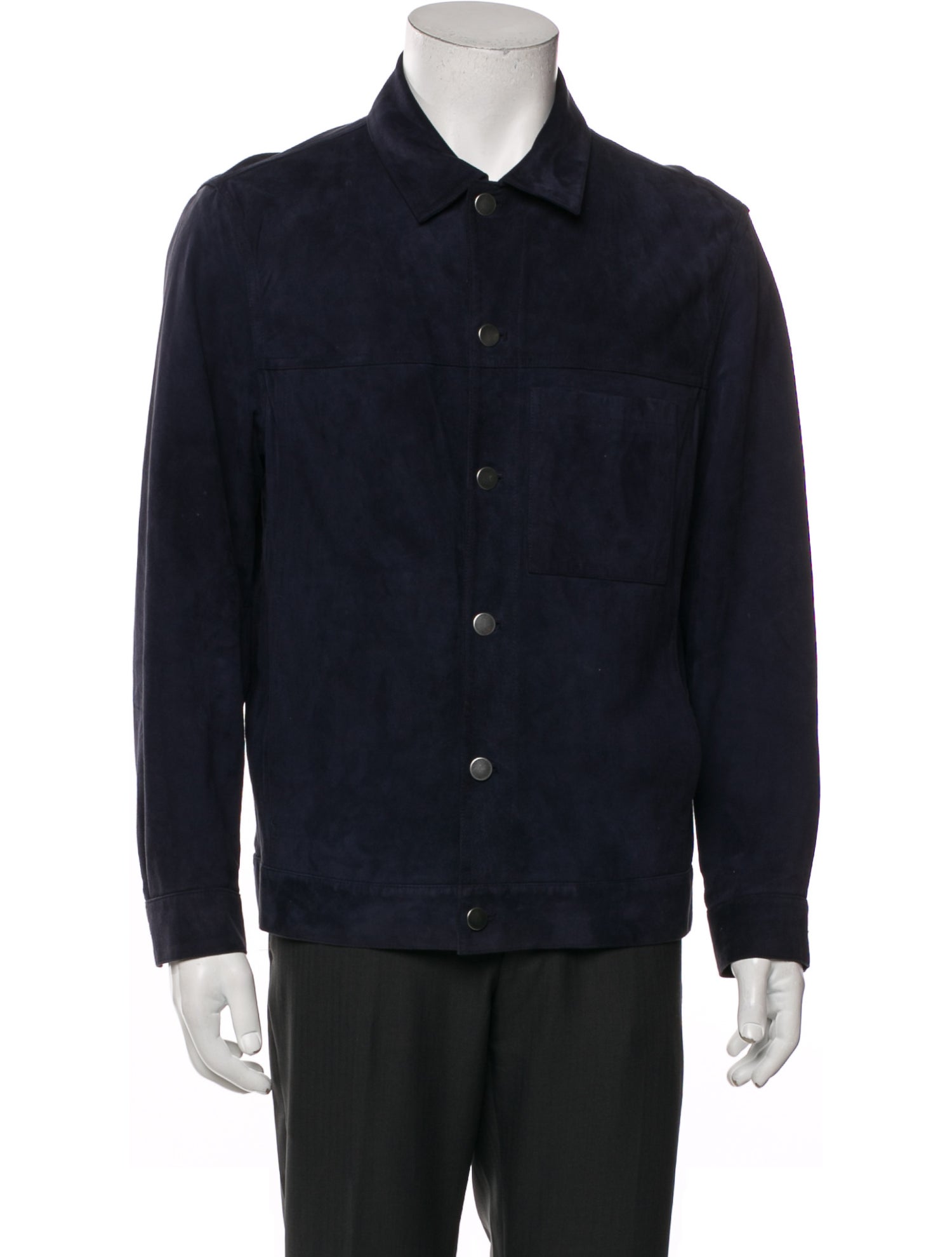 Theory Goat Leather Long Sleeve Shirt