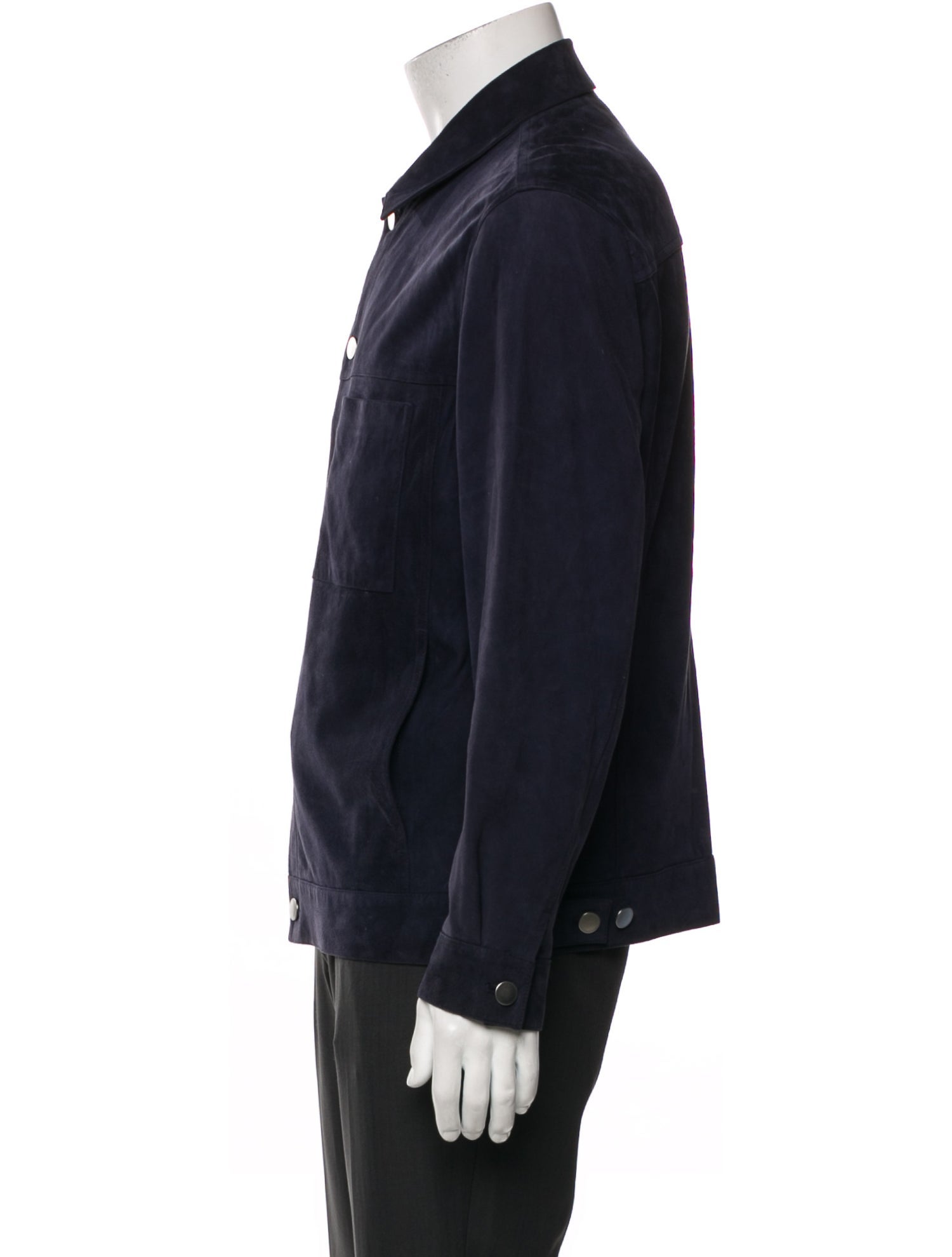 Theory Goat Leather Long Sleeve Shirt