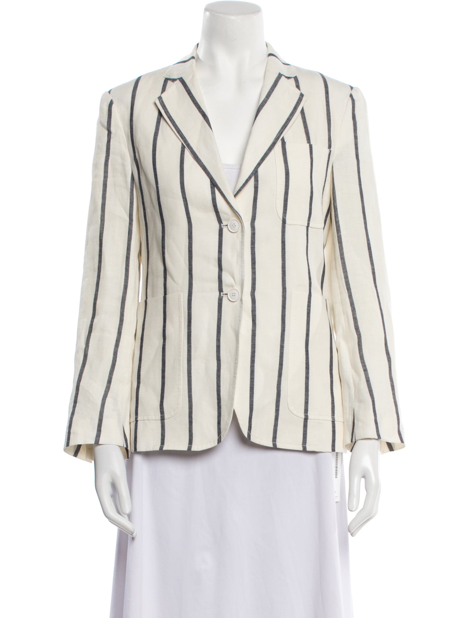 Theory Linen Striped Blazer