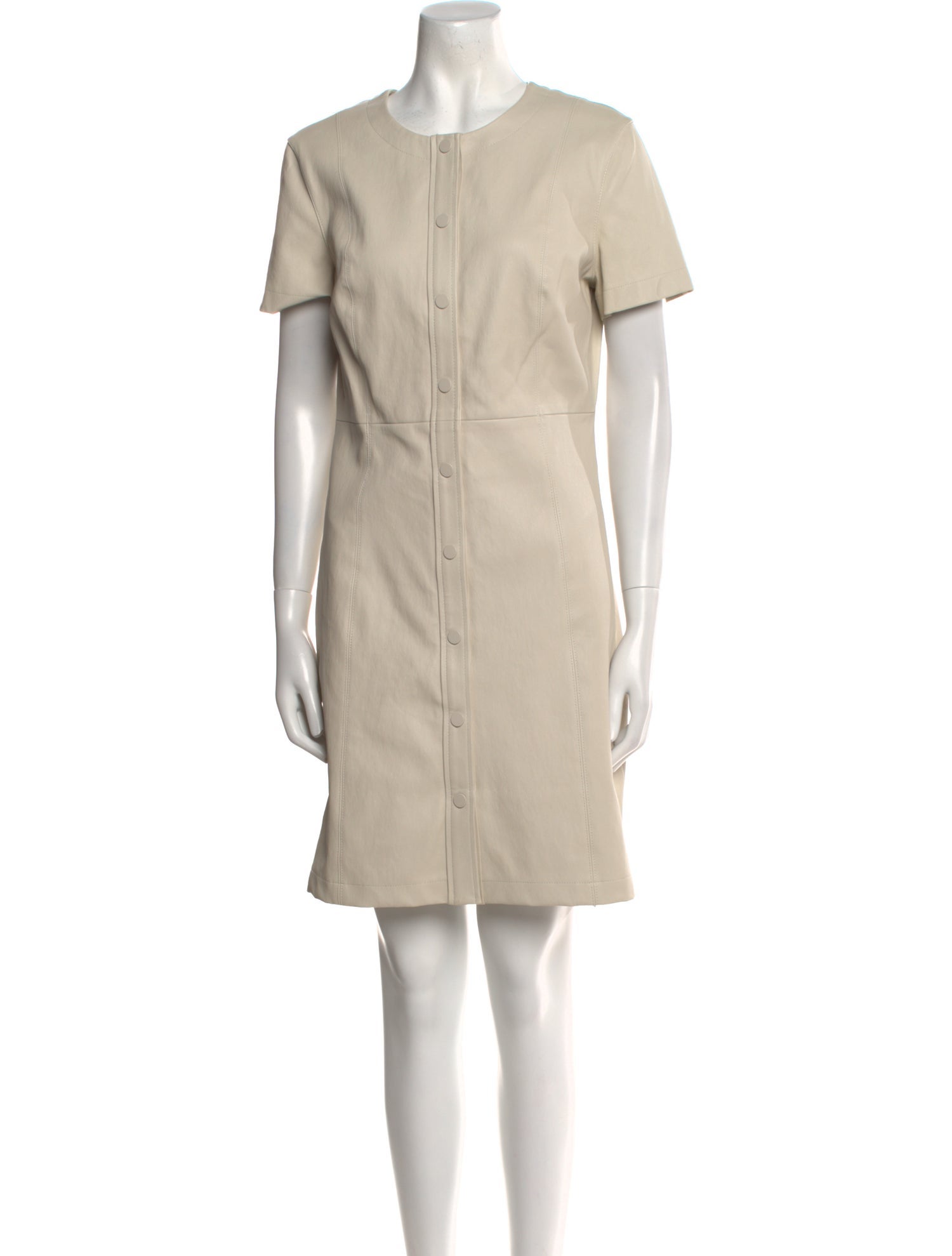 Theory Lamb Leather Knee-Length Dress w/ Tags