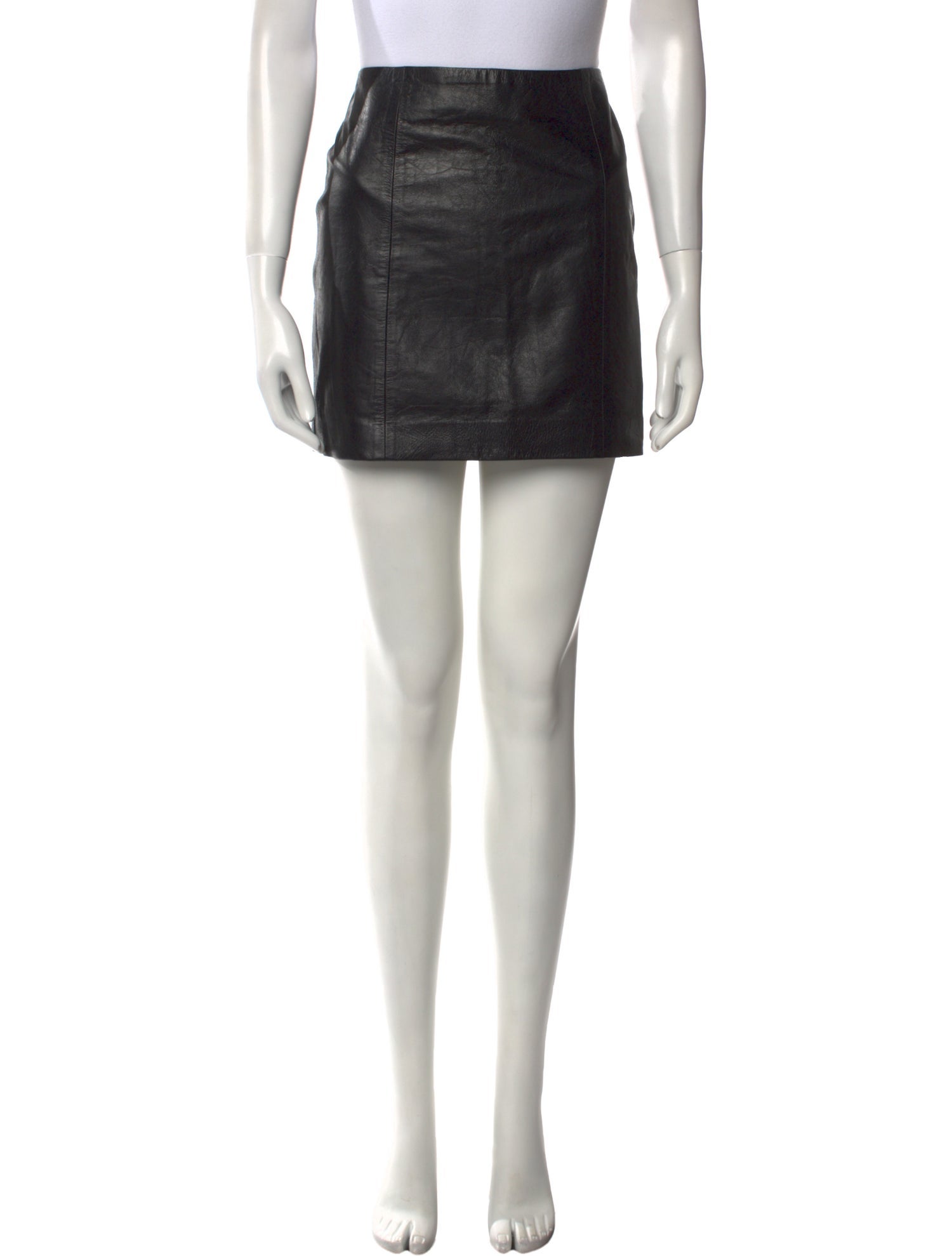 Theory Leather Mini Skirt