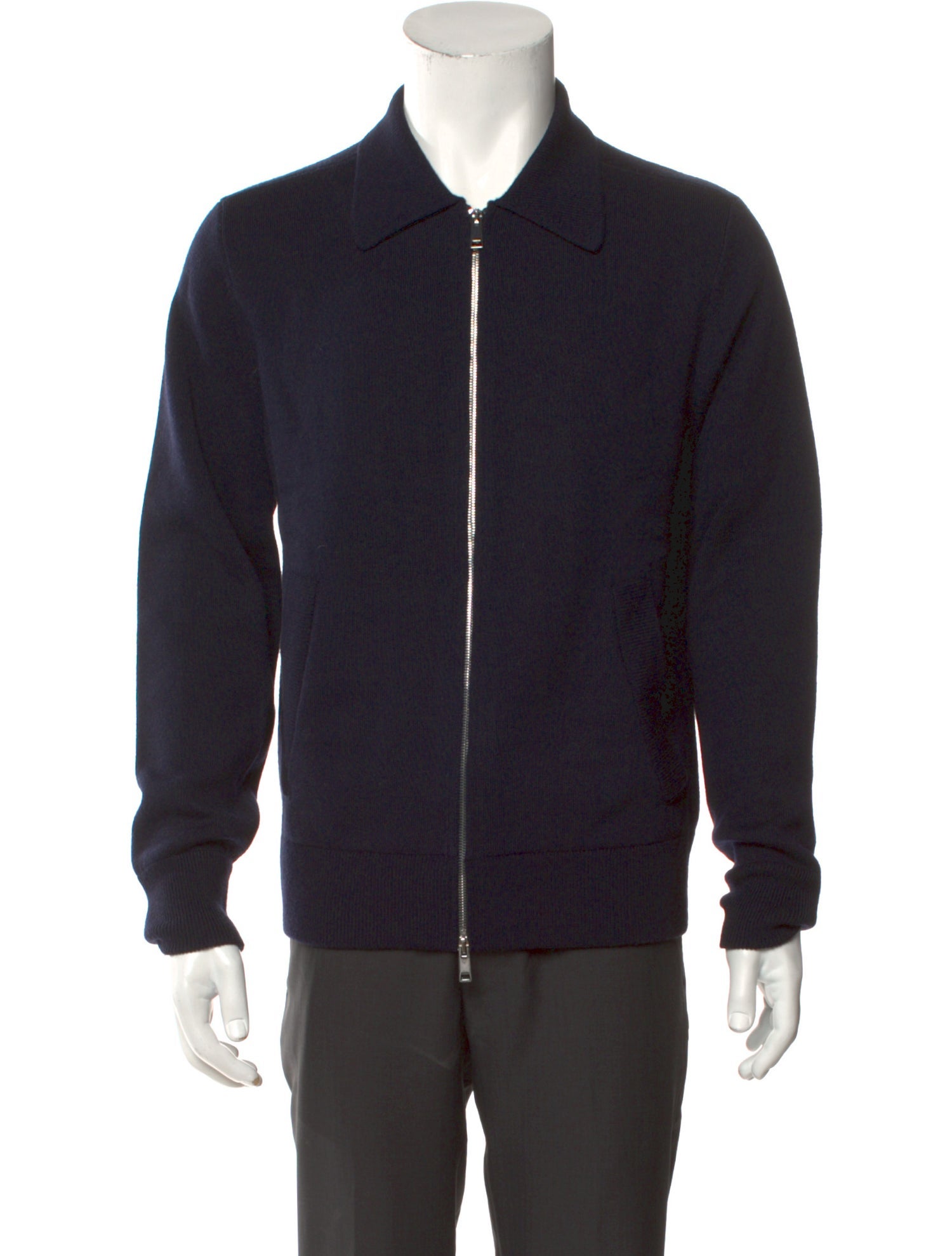 Theory Merino Wool Mock Neck Polo Sweater