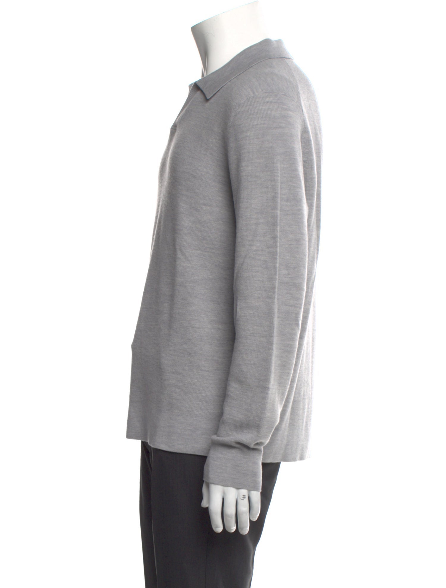 Theory Merino Wool Collar Polo Sweater