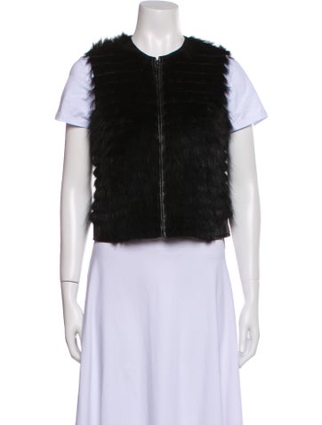 Theory Jackets Fur Vest Petite