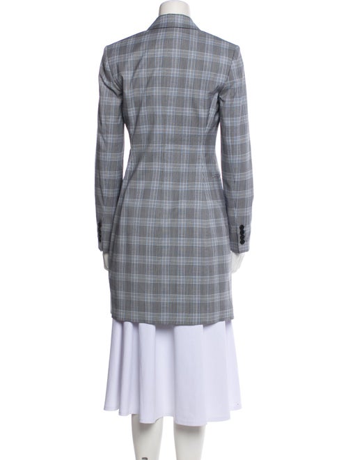 Theory Virgin Wool Plaid Print Peacoat