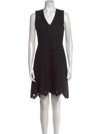 Theory V-Neck Mini Dress