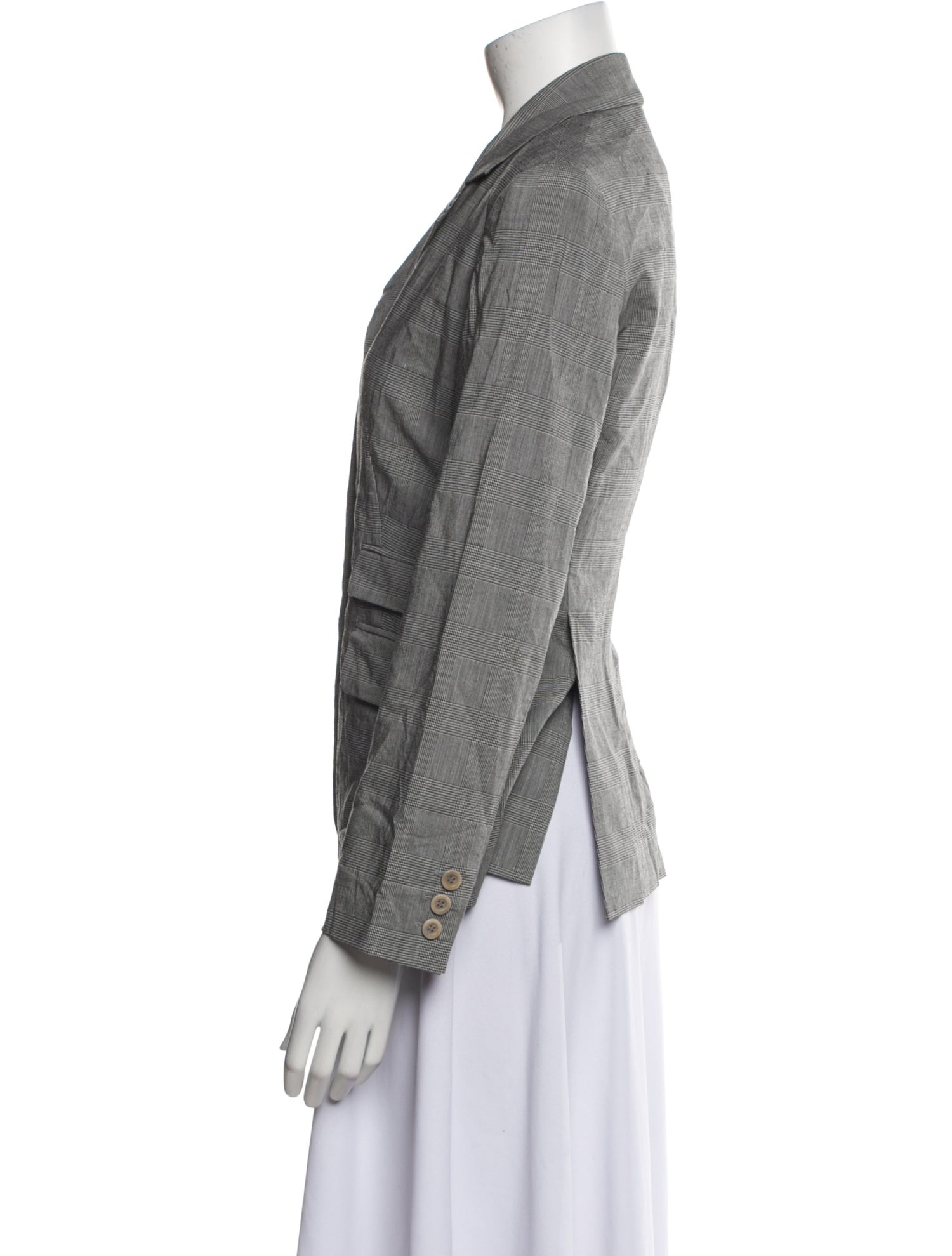 Theory Plaid Print Blazer