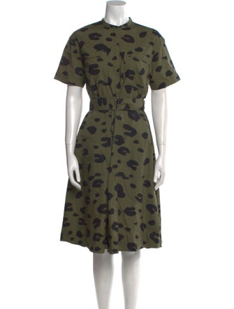 Theory Polka Dot Print Midi Length Dress