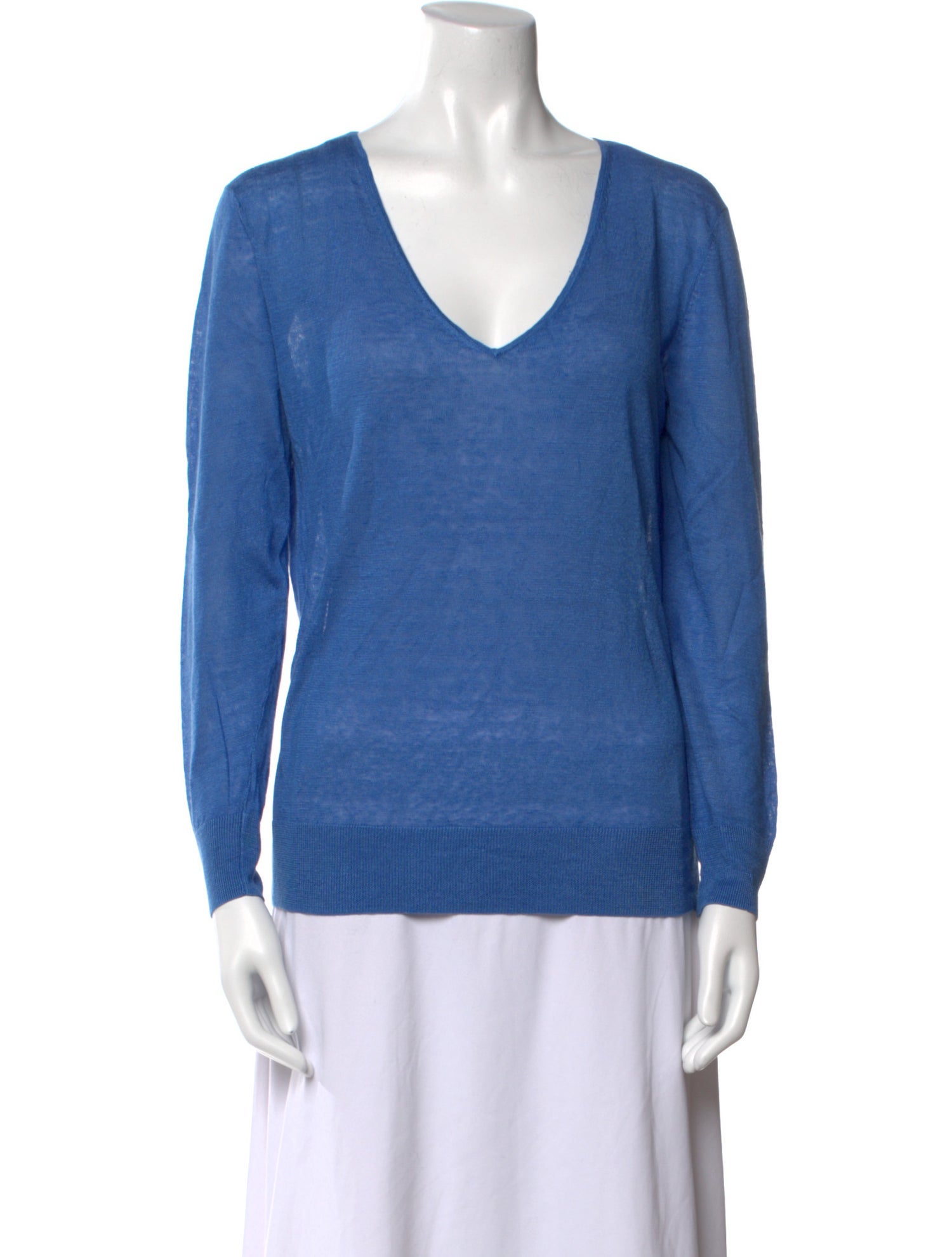 Theory Linen V-Neck Sweater