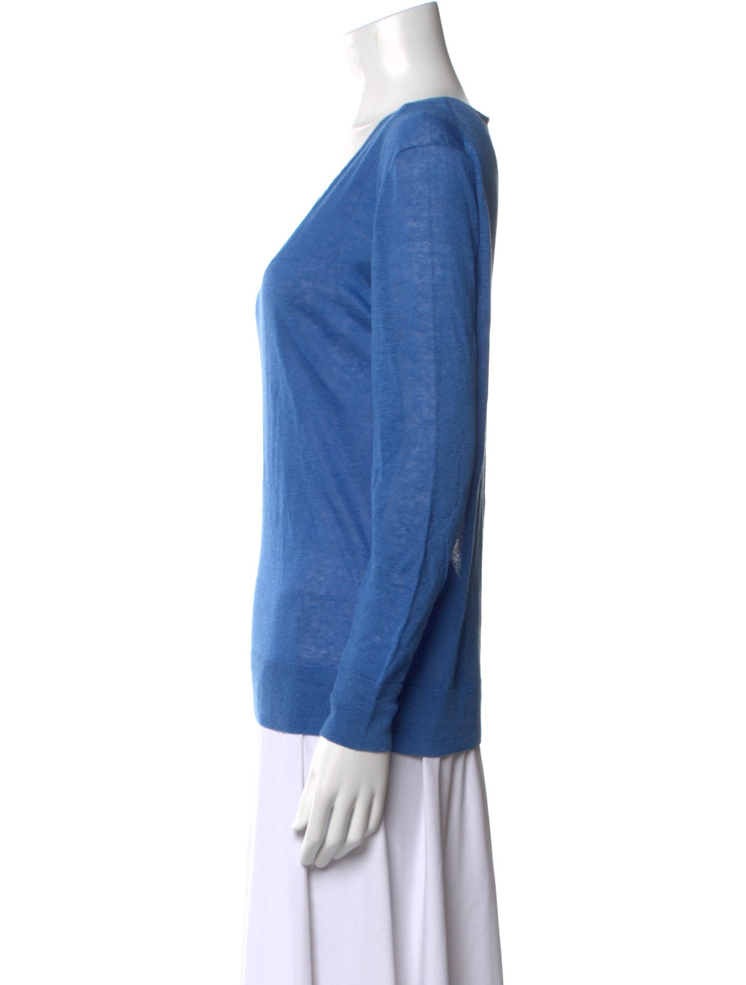 Theory Linen V-Neck Sweater