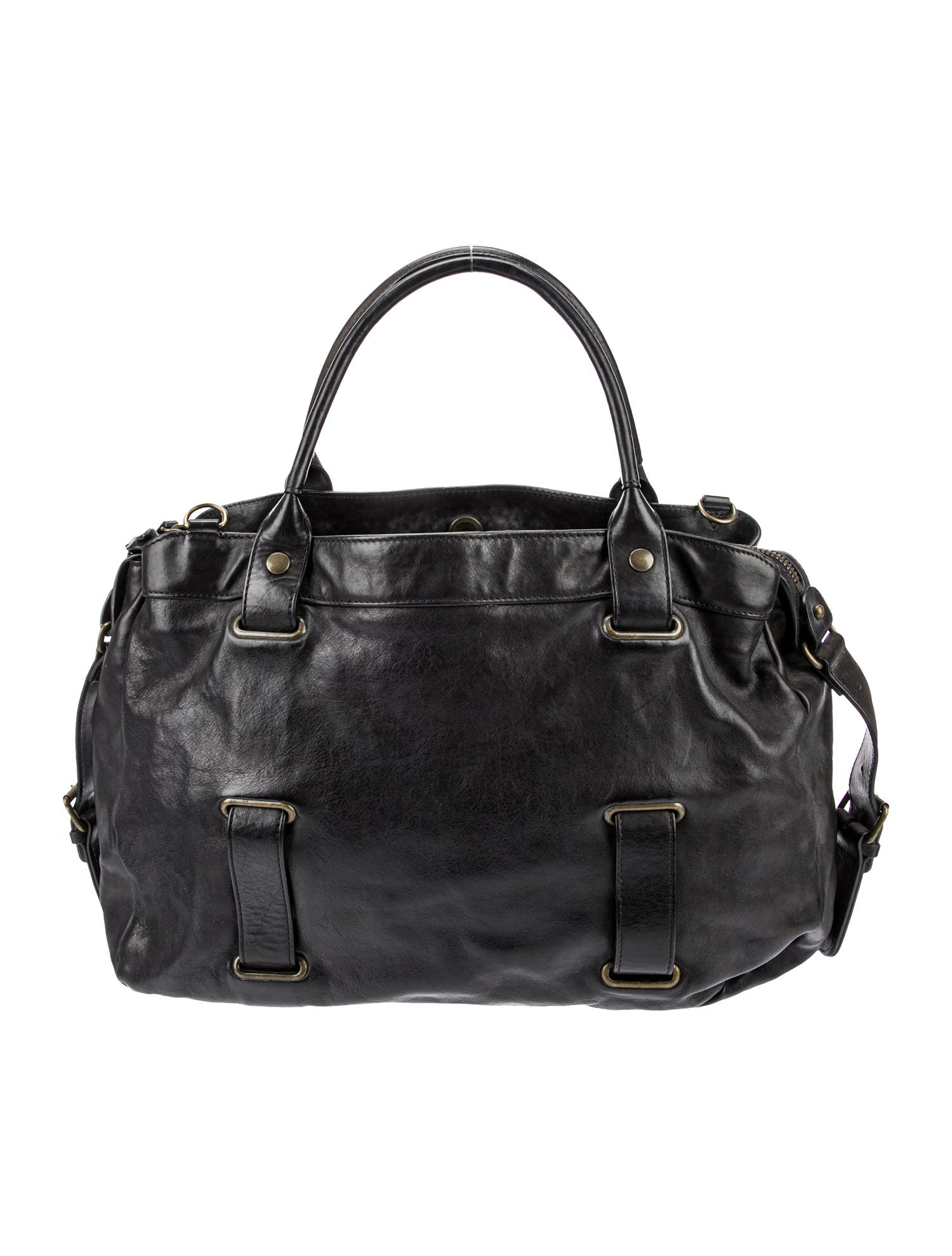 Theory Leather Top Handle Bag