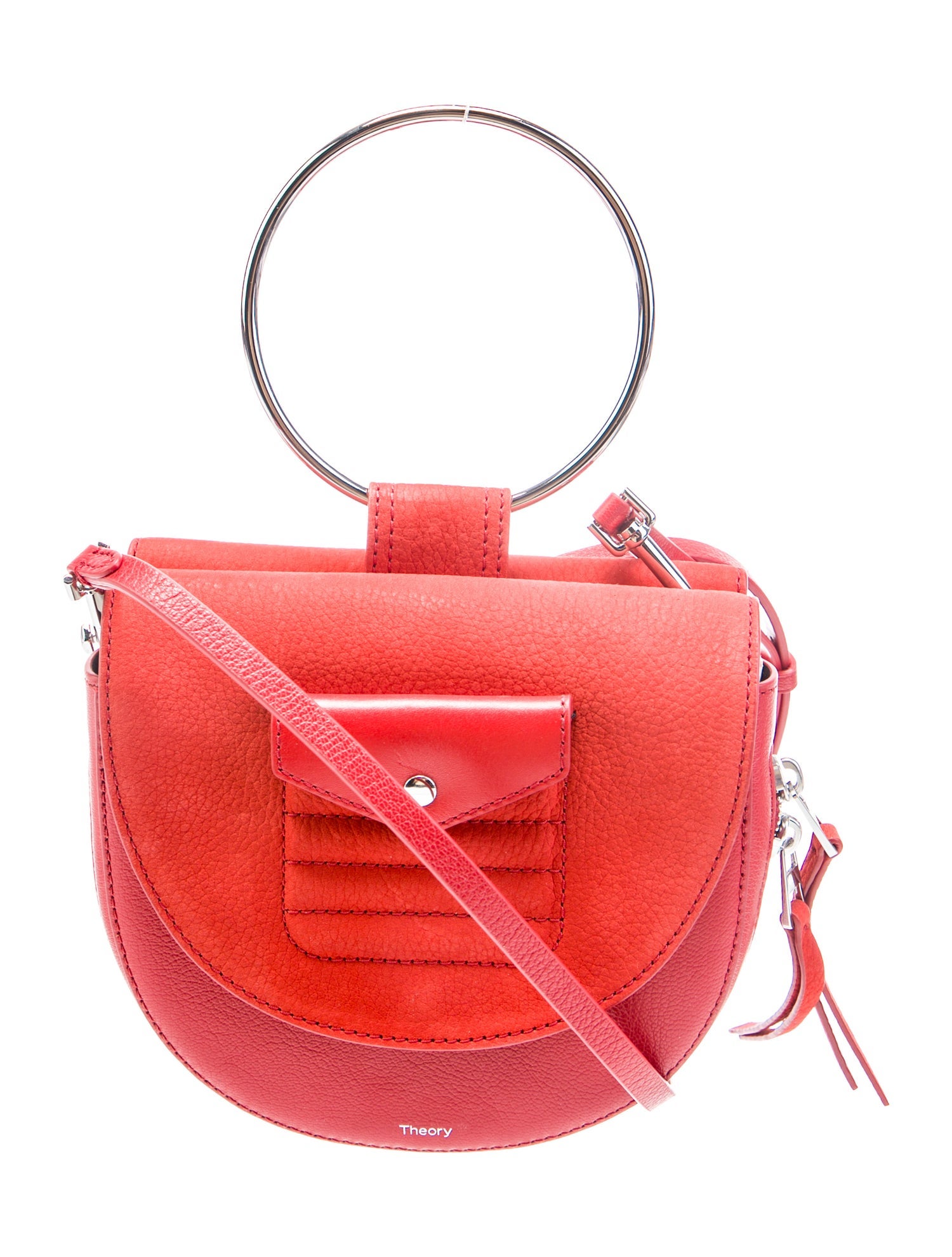 Theory Leather Top Handle Bag