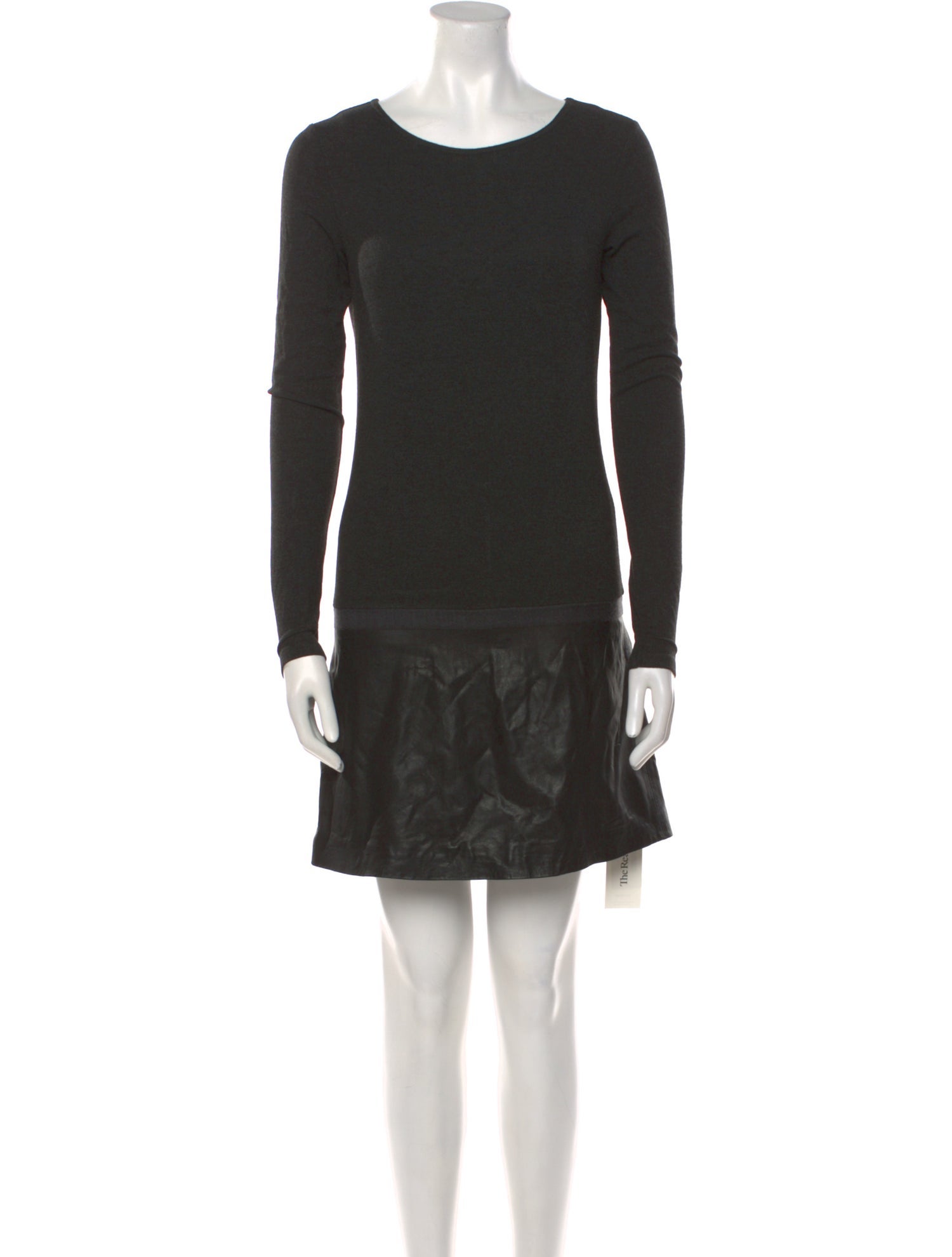 Theory Bateau Neckline Mini Dress