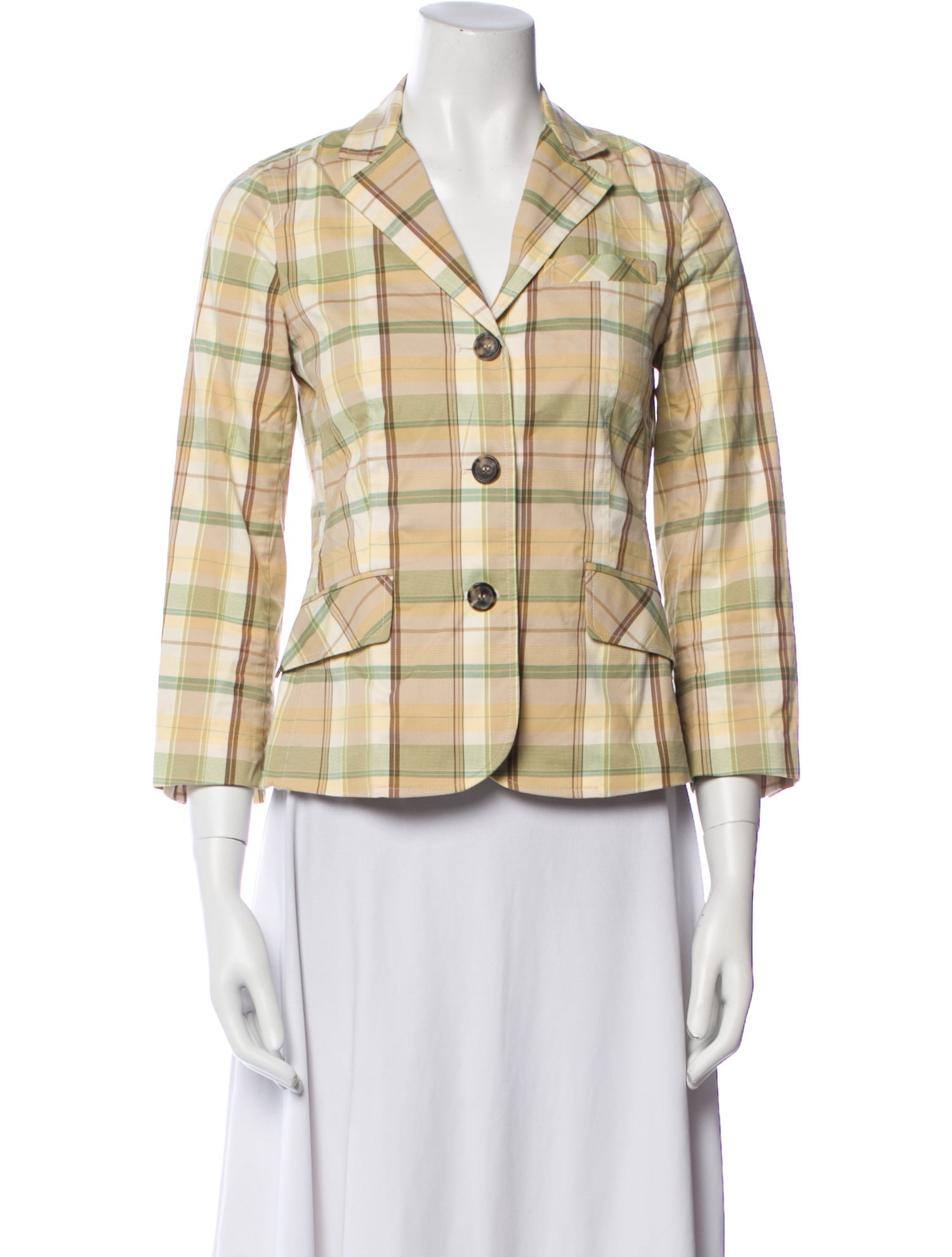 Theory Plaid Print Blazer