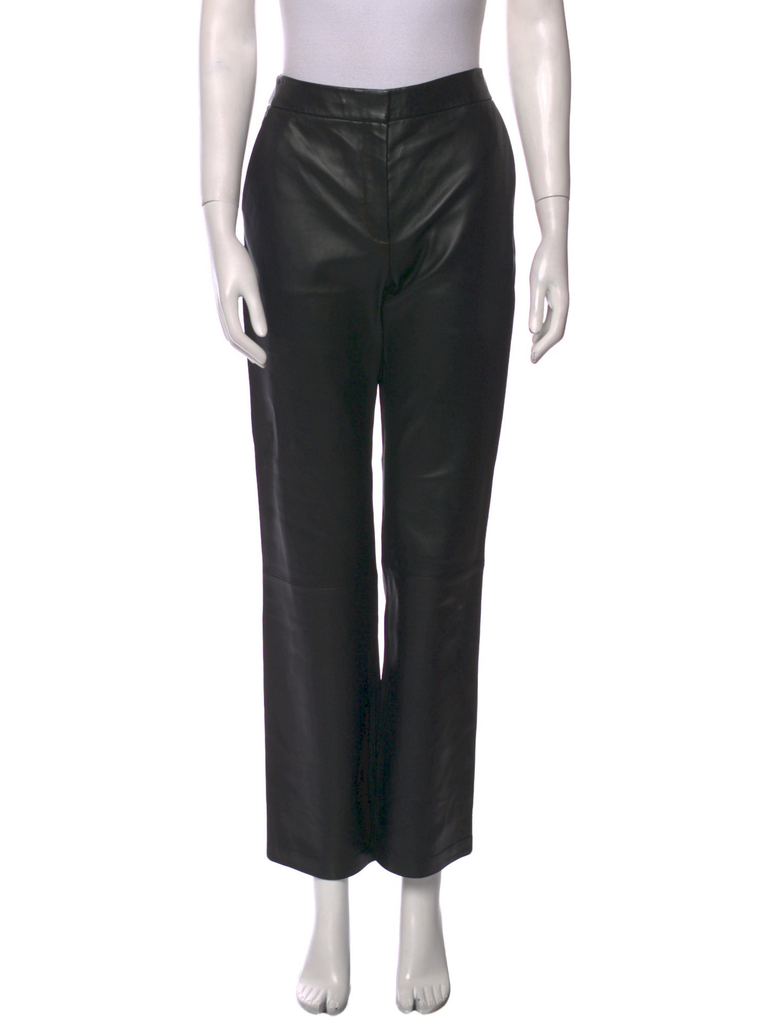 Theory Leather Straight Leg Pants