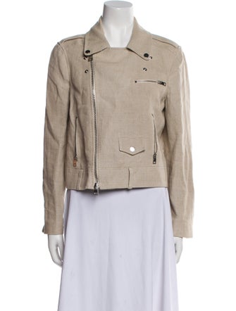 Theory Linen Biker Jacket