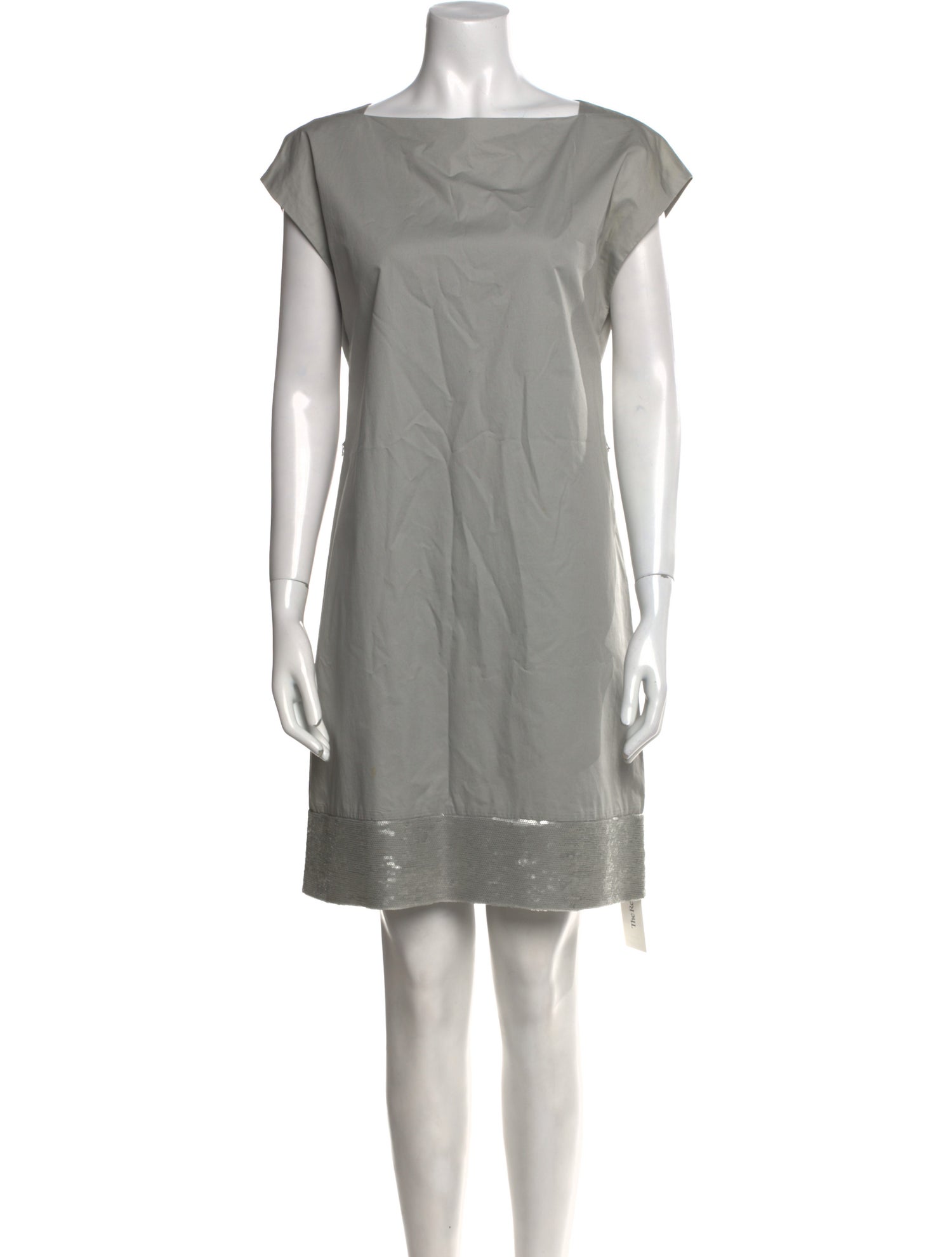 Theory Bateau Neckline Mini Dress