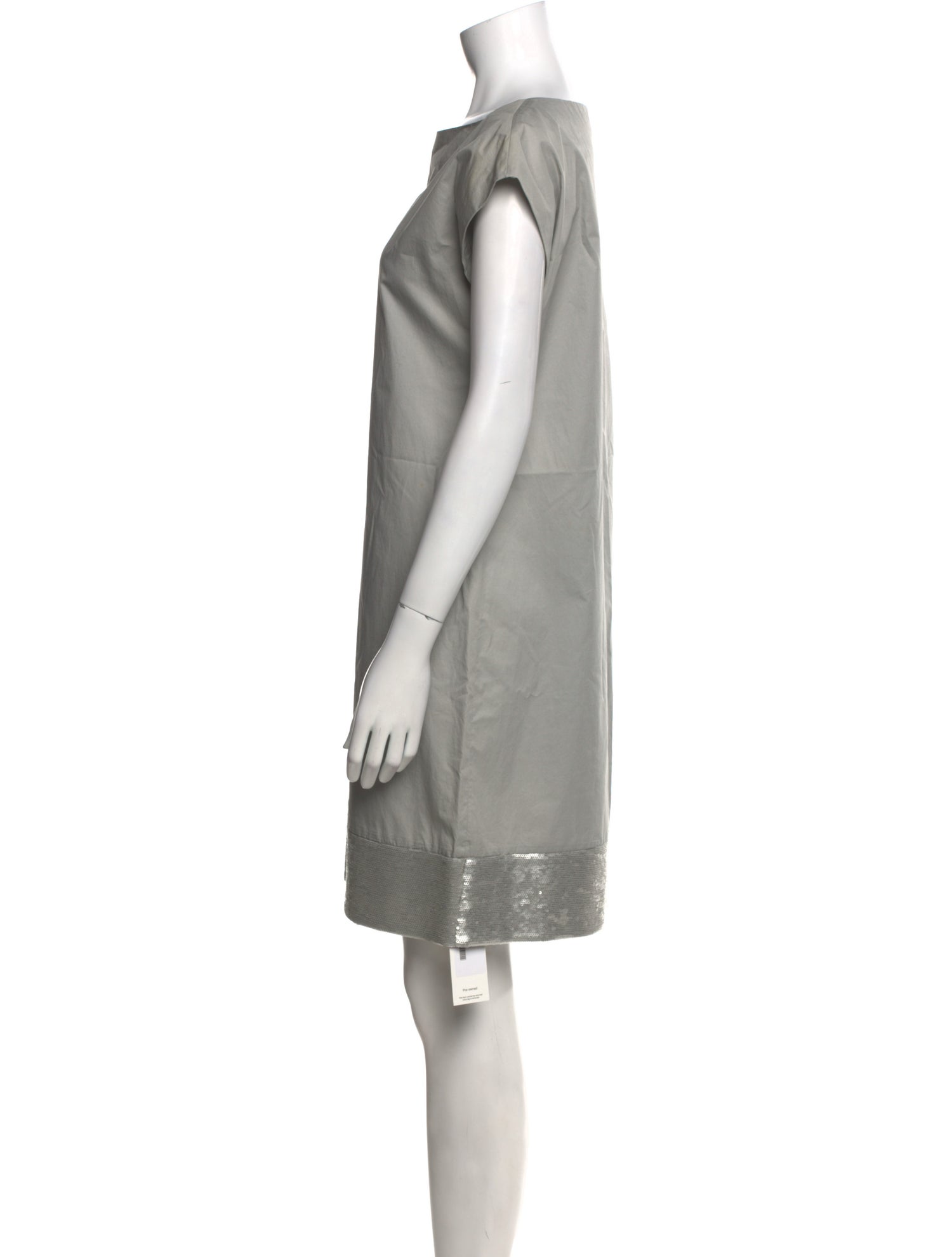 Theory Bateau Neckline Mini Dress