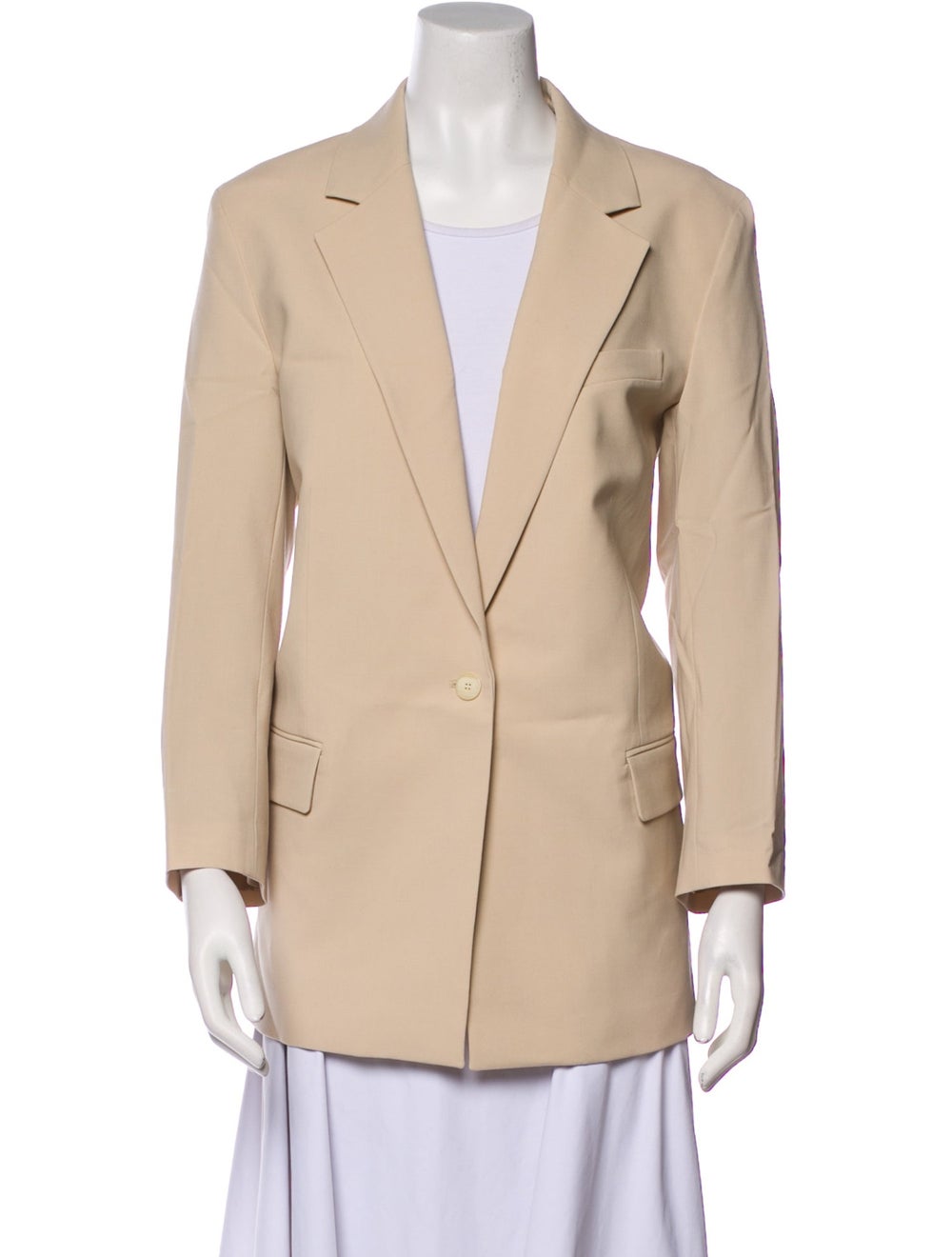 Theory Wool Blazer Neutrals Pointed Collar - image 1