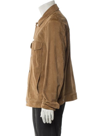 Theory Goat Leather Trucker Jacket