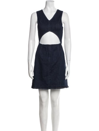 Theory V-Neck Mini Dress