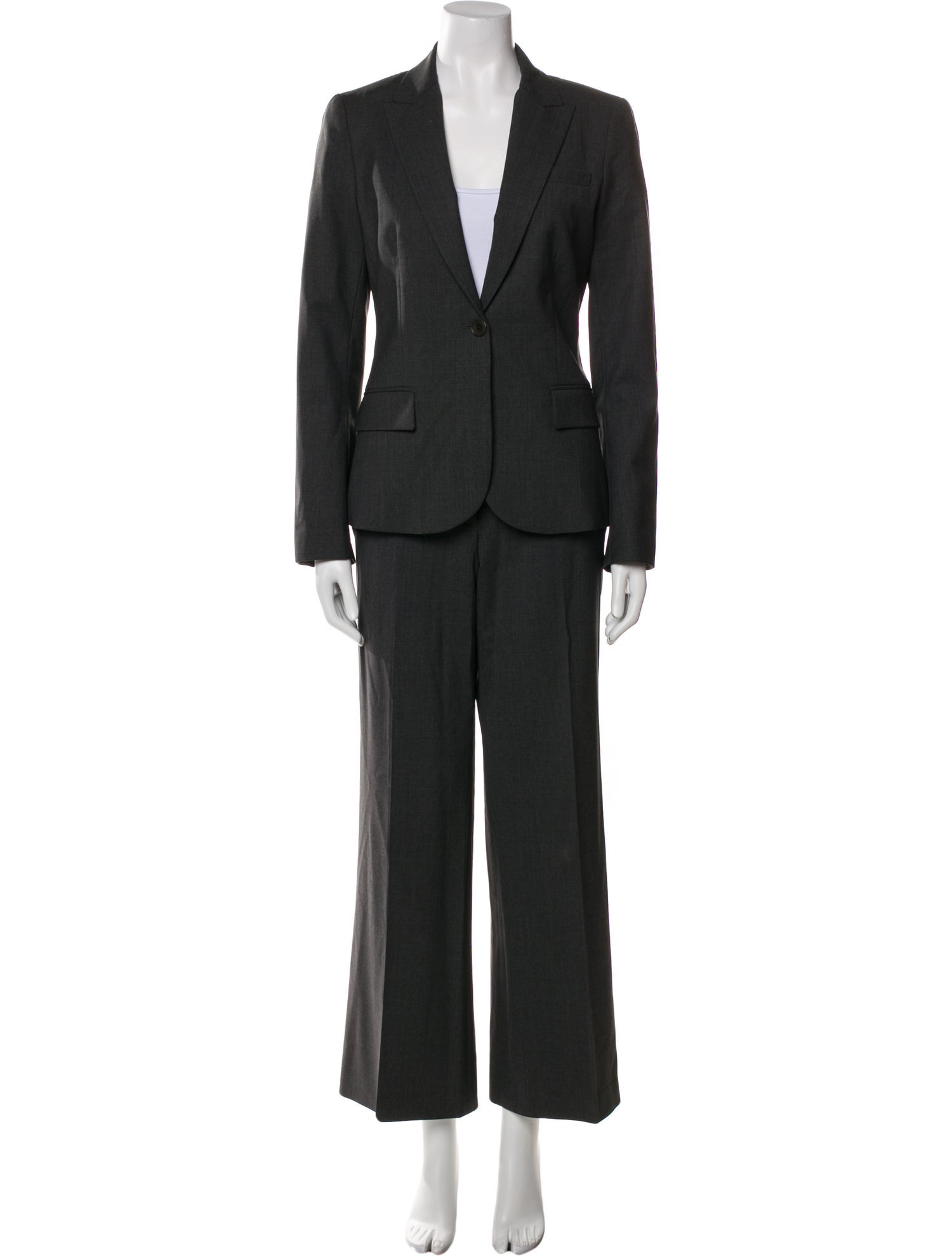 Theory Wool Pleated Accents Pantsuit