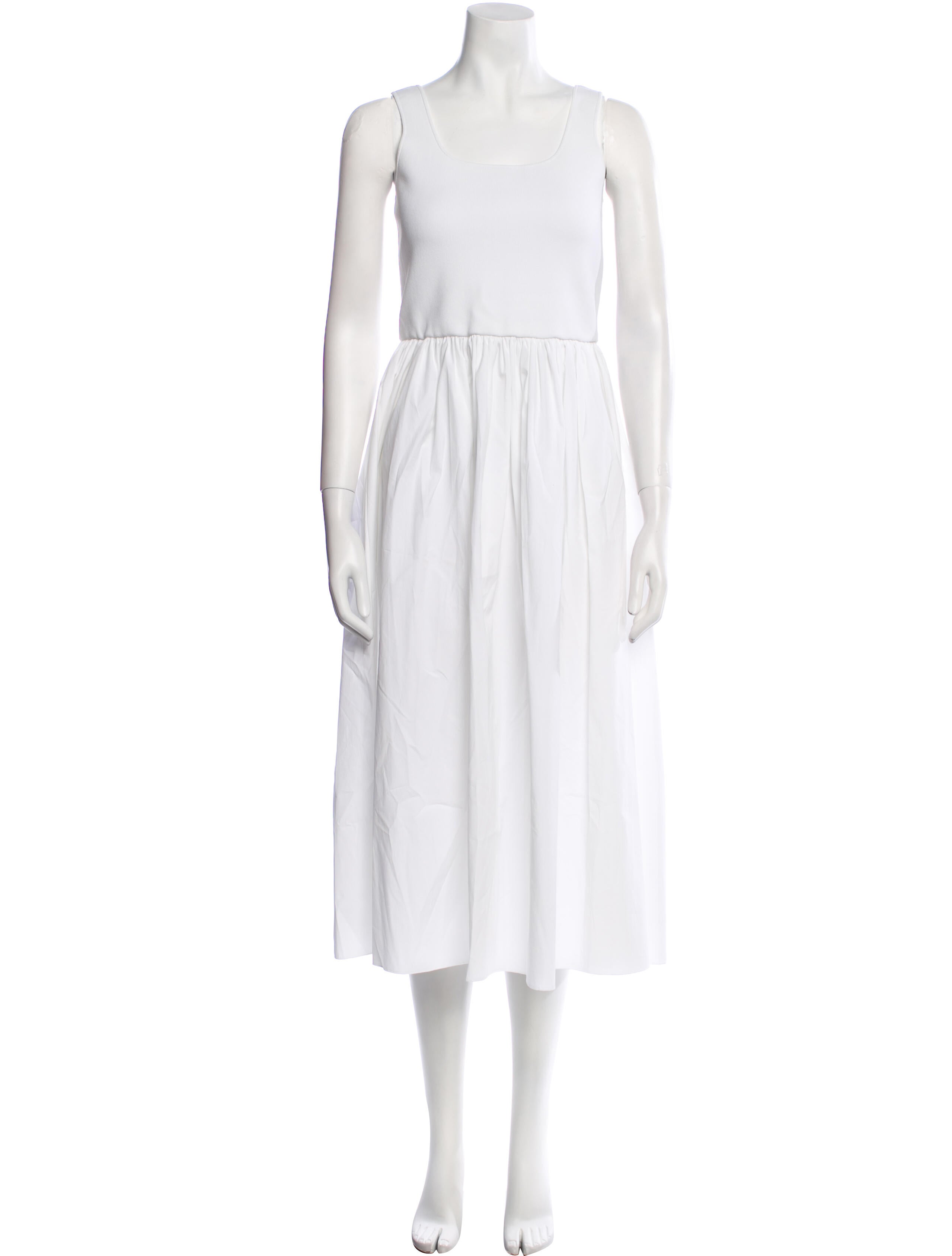 Theory Scoop Neck Midi Length Dress