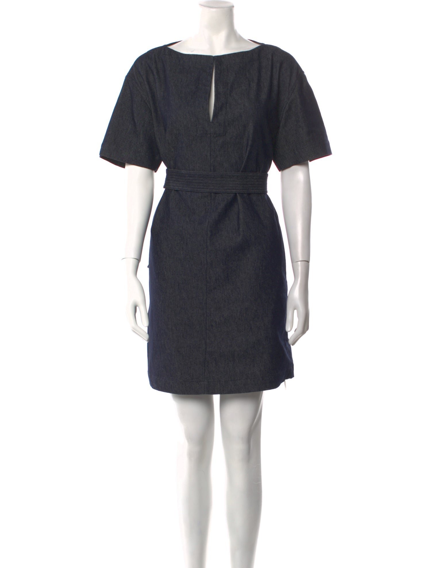 Theory Bateau Neckline Mini Dress