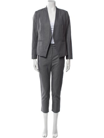 Theory Wool Embroidered Accent Pantsuit