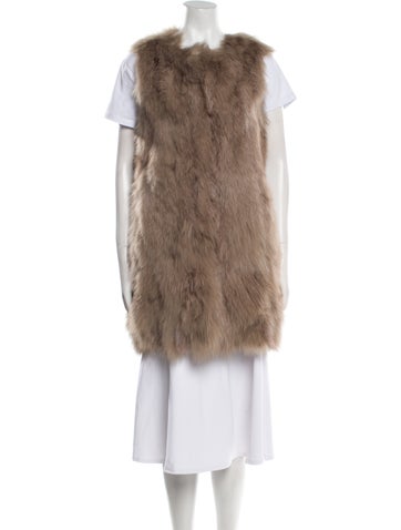 Theory Coats Fox Fur Coat Petite