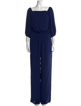 Theory Silk Square Neckline Jumpsuit