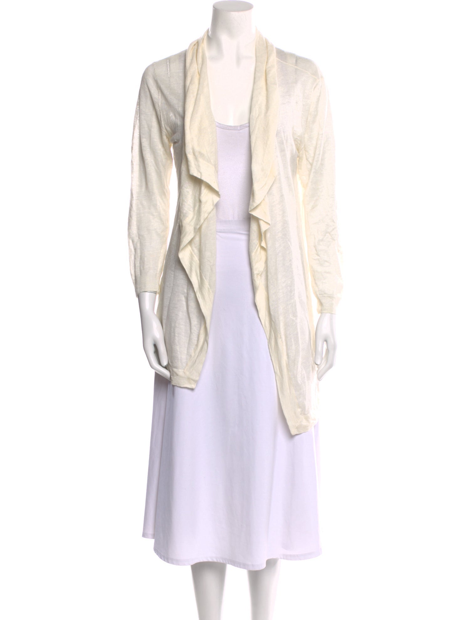 Theory Linen Open Front Sweater