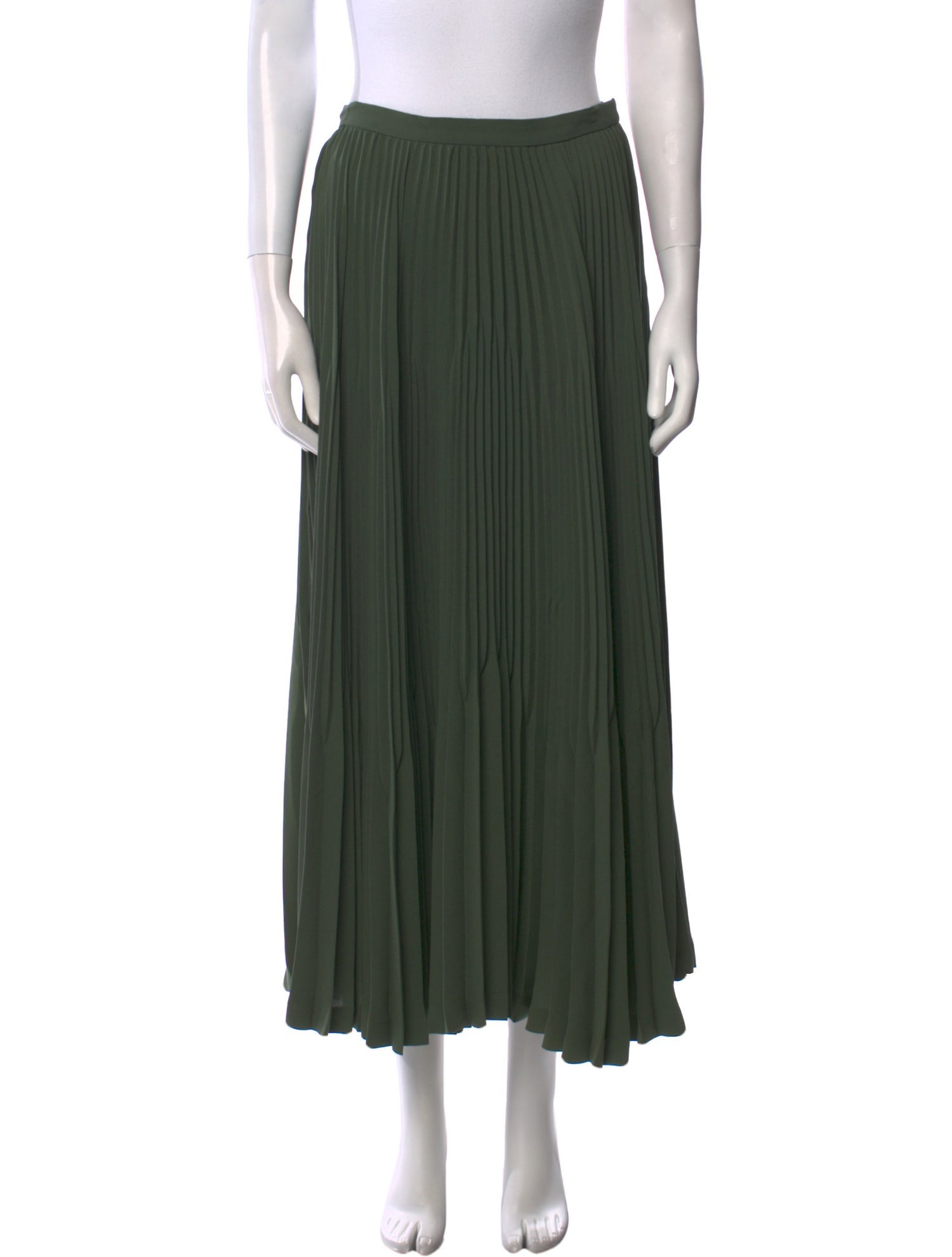 Theory Pleated Accents Midi Length Skirt