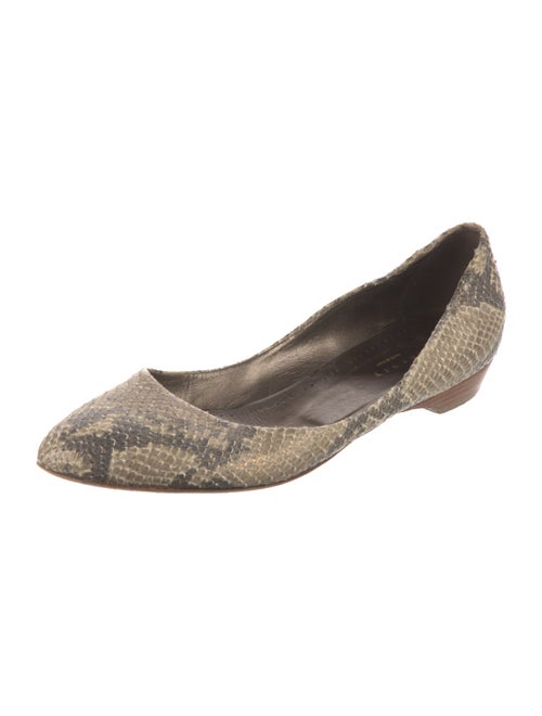 Theory Snakeskin Animal Print Flats