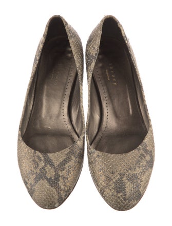 Theory Snakeskin Animal Print Flats