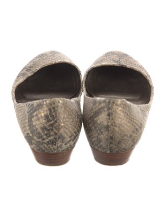 Theory Snakeskin Animal Print Flats